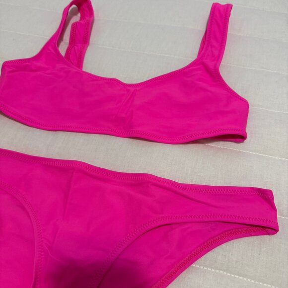 Solid & Striped Bright Pink Bikini - Picture 3 of 4